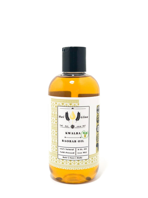 Baobab Oil | 100% Pure & Natural | Unrefined & Cold Pressed in Nigeria | 8oz | Face, Body & Hair Oil | Premium Quality