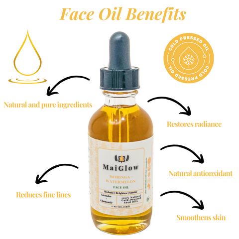 100% Moringa, Watermelon & Desert Date Face Oil