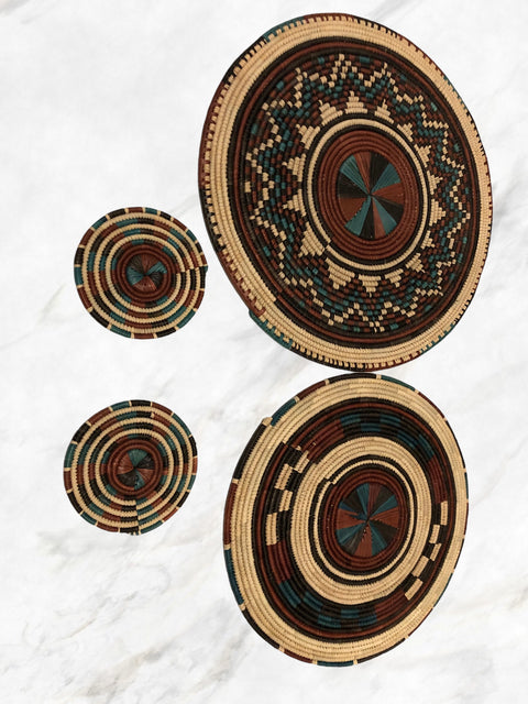 African Handwoven Place Mats and Coasters