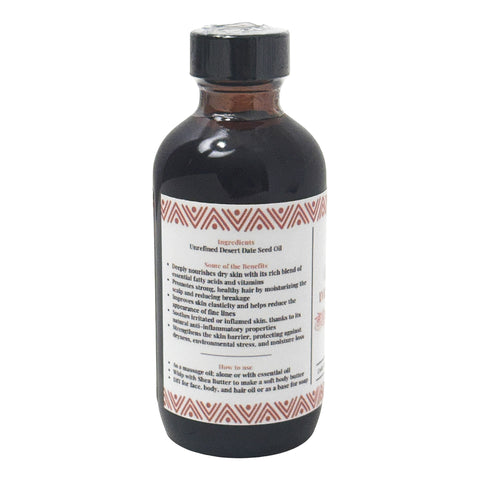100% Pure Desert Date Oil| Cold-Pressed Seed Oil | | Face, Body, & Hair | 4oz & 16oz