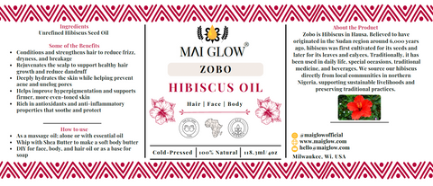 100% Pure Hibiscus Seed Oil | Cold-Pressed | Unrefined | Face, Body & Hair | 4oz