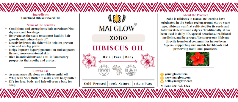 100% Pure Hibiscus Seed Oil | Cold-Pressed | Unrefined | Face, Body & Hair | 4oz
